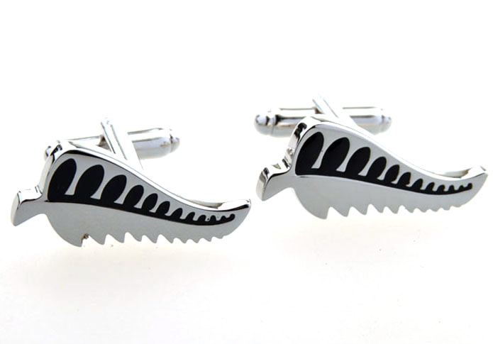 The leaves Cufflinks  Black Classic Cufflinks Paint Cufflinks Funny Wholesale & Customized  CL654456
