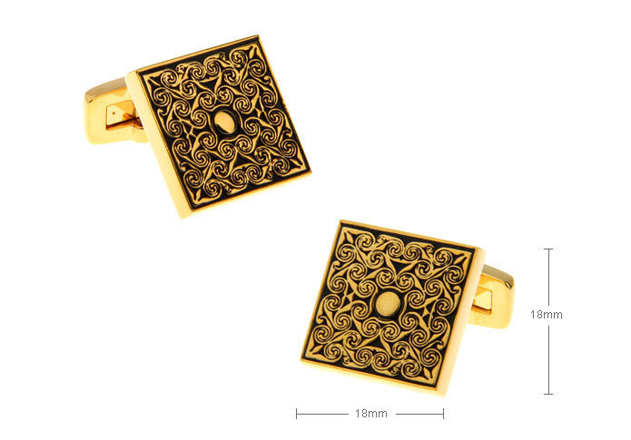 Greek pattern Cufflinks  Gold Luxury Cufflinks Paint Cufflinks Funny Wholesale & Customized  CL654556