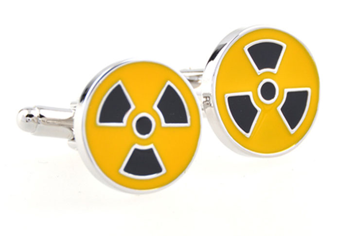 Radiation symbol Cufflinks  Multi Color Fashion Cufflinks Paint Cufflinks Flags Wholesale & Customized  CL654703