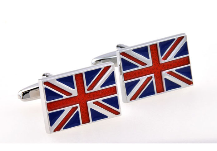 British flag Cufflinks  Multi Color Fashion Cufflinks Paint Cufflinks Flag Wholesale & Customized  CL654714