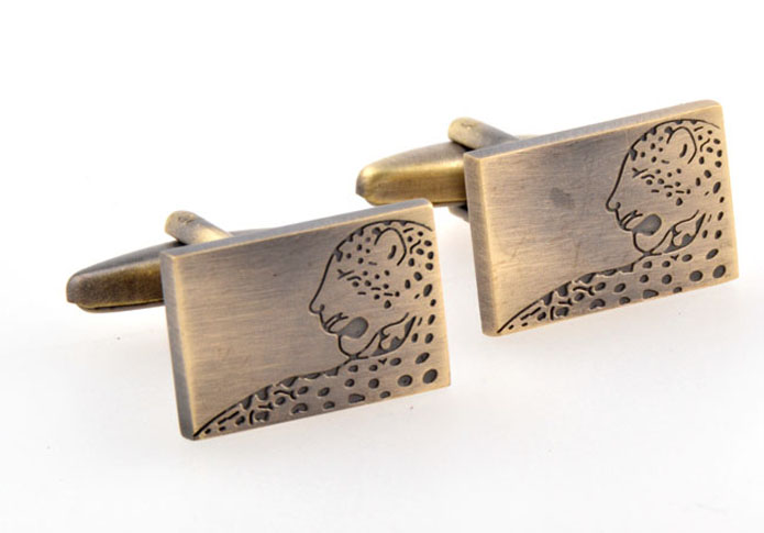 Cheetah Cufflinks  Bronzed Classic Cufflinks Paint Cufflinks Animal Wholesale & Customized  CL654720