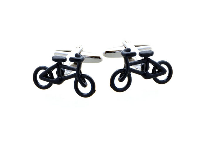 Bicycle Cufflinks Black Classic Cufflinks Paint Cufflinks Transportation Wholesale & Customized CL654889