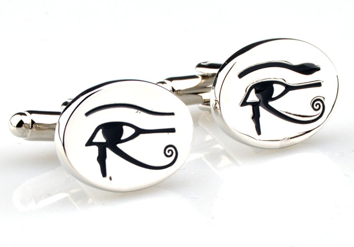 Eye of Horus Cufflinks Silver Texture Cufflinks Paint Cufflinks Hipster Wear Wholesale & Customized CL654891
