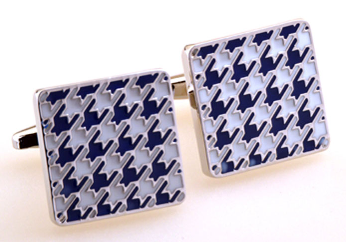 Andrews LOGO Cufflinks Blue White Cufflinks Paint Cufflinks Funny Wholesale & Customized CL655305