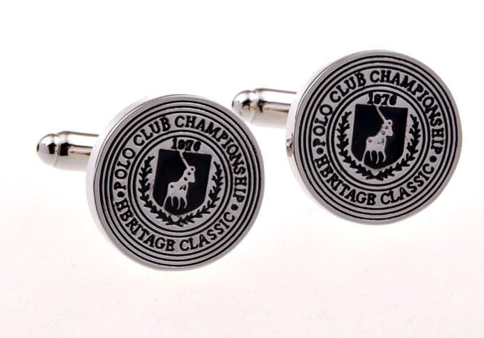 Polo Club Championship Hbritage Classic Cufflinks Black Classic Cufflinks Paint Cufflinks Flags Wholesale & Customized CL655496