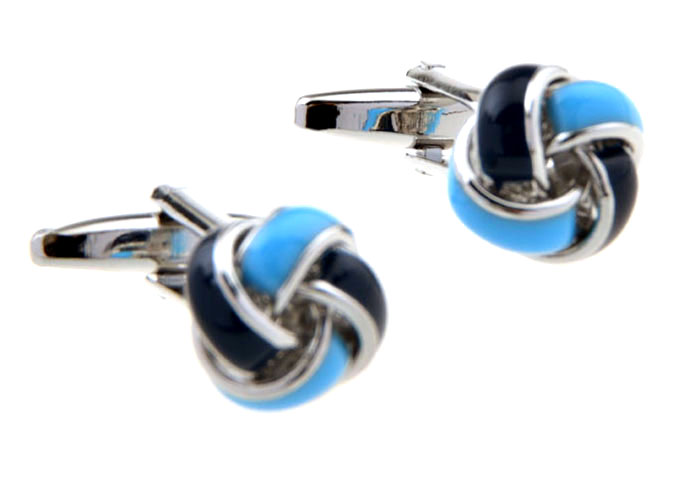 Blue Elegant Cufflinks Paint Cufflinks Knot Wholesale & Customized CL655498