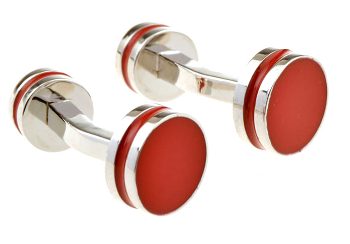 Red Festive Cufflinks Paint Cufflinks Wholesale & Customized CL655499