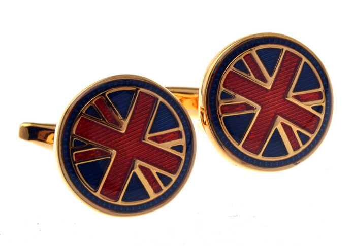 British Flag Cufflinks  Gold Luxury Cufflinks Paint Cufflinks Flag Wholesale & Customized  CL655682