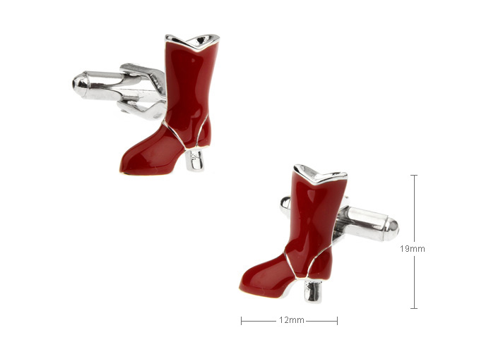 High-Heeled Boots Cufflinks  Red Festive Cufflinks Paint Cufflinks Hipster Wear Wholesale & Customized  CL655708