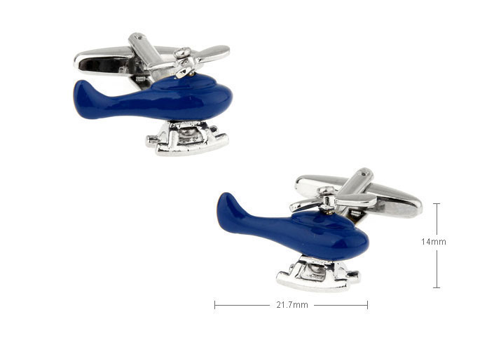 Helicopter Cufflinks  Blue Elegant Cufflinks Paint Cufflinks Military Wholesale & Customized  CL655717