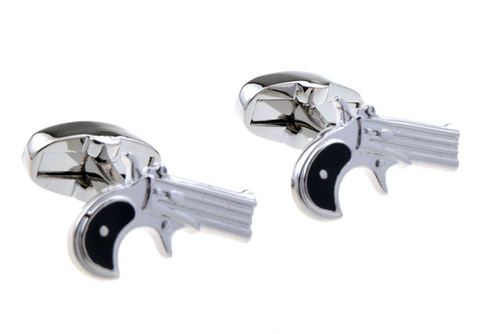 Pistol Cufflinks  Black Classic Cufflinks Paint Cufflinks Military Wholesale & Customized  CL655896