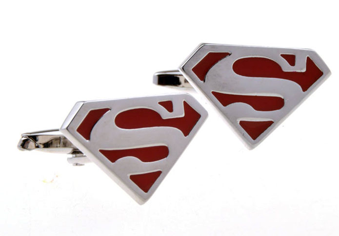 Superman logo Cufflinks  Red Festive Cufflinks Paint Cufflinks Flags Wholesale & Customized  CL655951