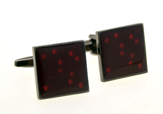  Red Festive Cufflinks Paint Cufflinks Wholesale & Customized  CL656180