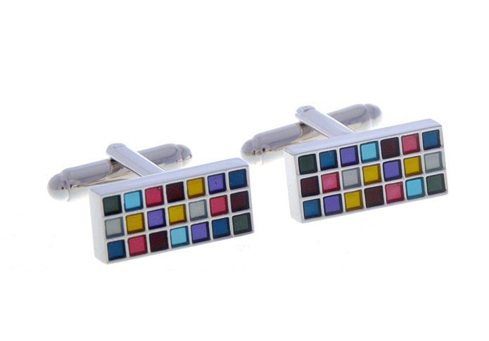 Cosmetic Case Cufflinks  Multi Color Fashion Cufflinks Paint Cufflinks Hipster Wear Wholesale & Customized  CL656728