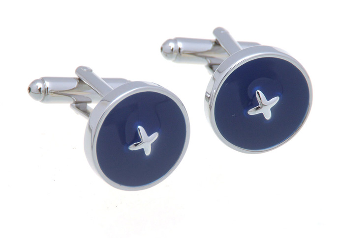 Button Cufflinks  Blue Elegant Cufflinks Paint Cufflinks Hipster Wear Wholesale & Customized  CL657167
