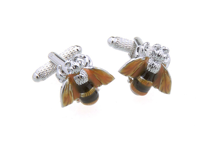 Honeybee Cufflinks  Khaki Dressed Cufflinks Paint Cufflinks Animal Wholesale & Customized  CL657215