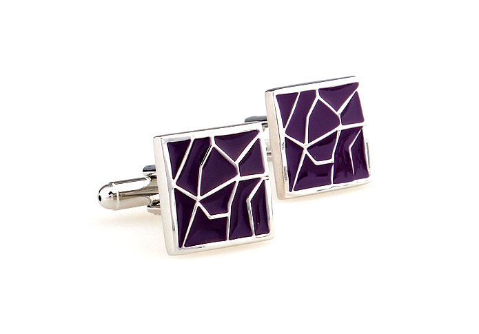  Purple Romantic Cufflinks Paint Cufflinks Wholesale & Customized  CL662459