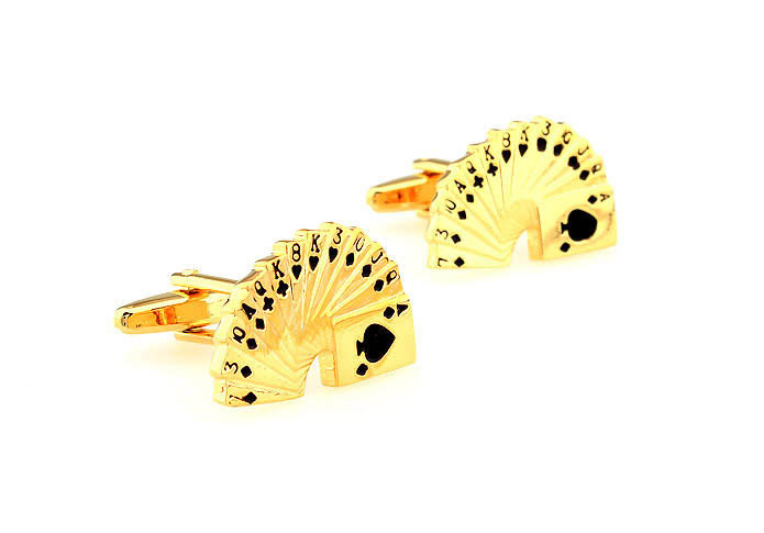 Poker Cufflinks  Gold Luxury Cufflinks Paint Cufflinks Gambling Wholesale & Customized  CL662481