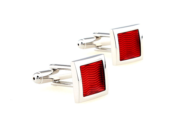  Red Festive Cufflinks Paint Cufflinks Wholesale & Customized  CL662484