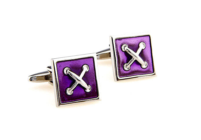Clothing buttons Cufflinks  Purple Romantic Cufflinks Paint Cufflinks Hipster Wear Wholesale & Customized  CL662661