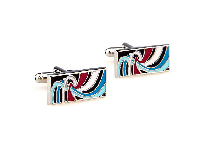 Colored ribbon Cufflinks  Multi Color Fashion Cufflinks Paint Cufflinks Hipster Wear Wholesale & Customized  CL662666