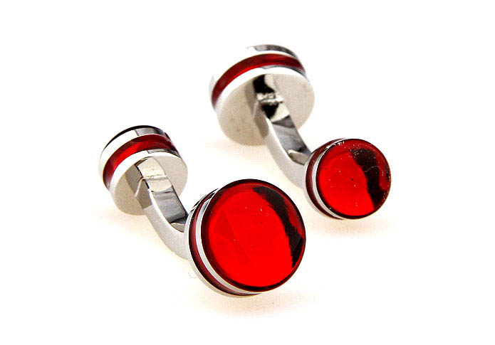 Duplex Cufflinks  Red Festive Cufflinks Paint Cufflinks Funny Wholesale & Customized  CL662692
