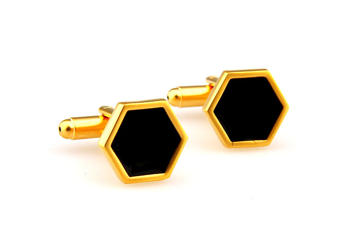 Hexagon Cufflinks  Gold Luxury Cufflinks Paint Cufflinks Funny Wholesale & Customized  CL662846