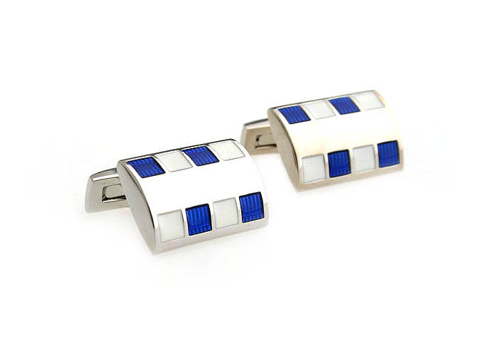  Blue White Cufflinks Paint Cufflinks Wholesale & Customized  CL662969