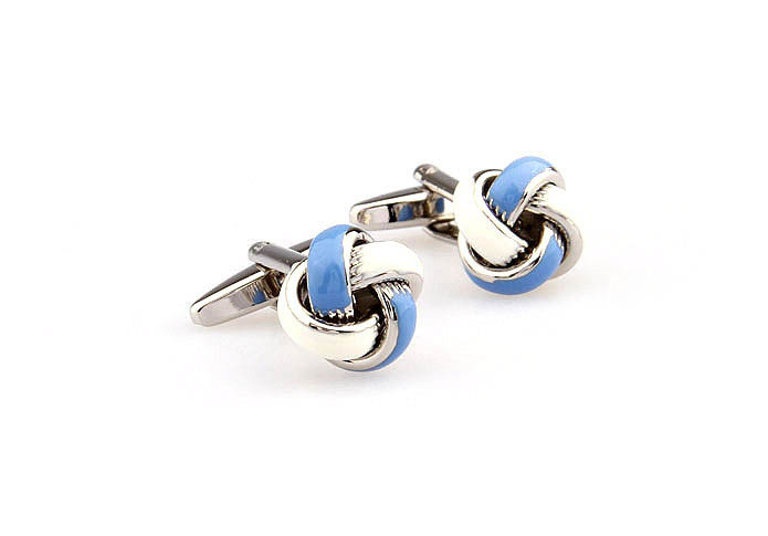  Blue White Cufflinks Paint Cufflinks Knot Wholesale & Customized  CL663026