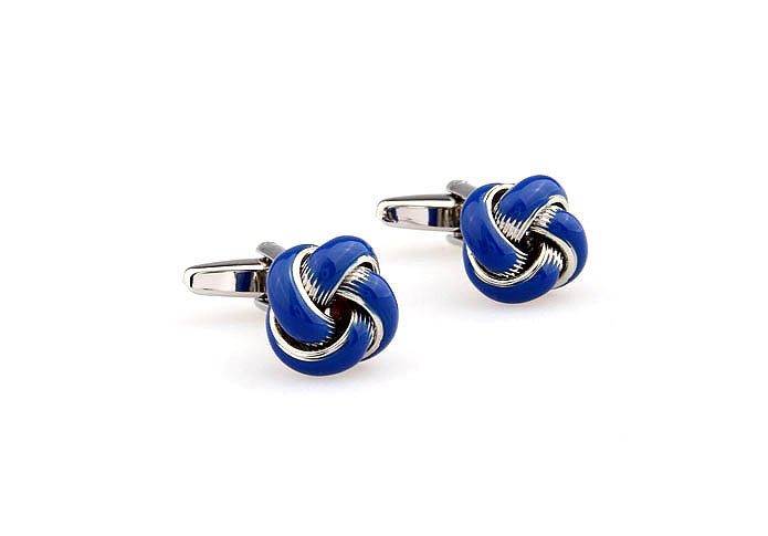  Blue Elegant Cufflinks Paint Cufflinks Knot Wholesale & Customized  CL663039