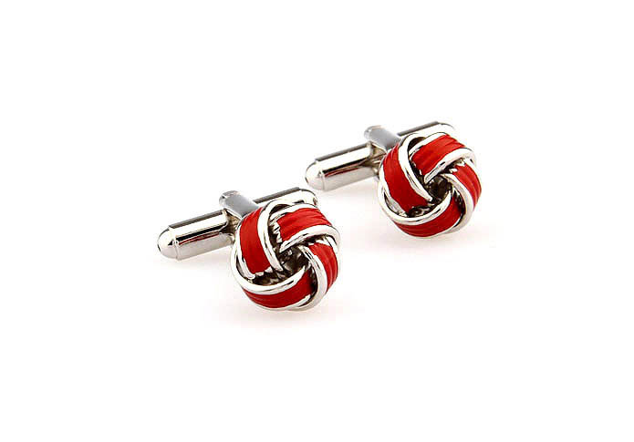  Red Festive Cufflinks Paint Cufflinks Knot Wholesale & Customized  CL663047