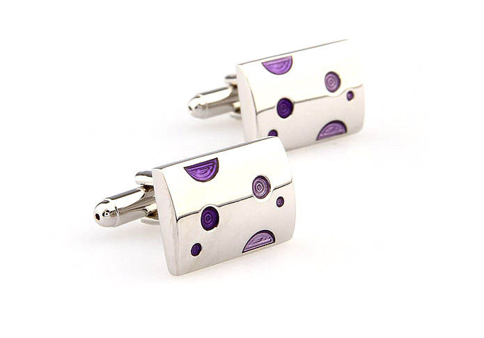  Purple Romantic Cufflinks Paint Cufflinks Wholesale & Customized  CL663265