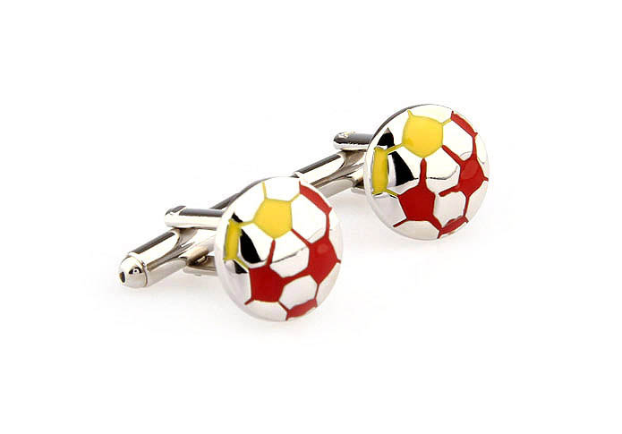 Football Cufflinks  Multi Color Fashion Cufflinks Paint Cufflinks Sports Wholesale & Customized  CL663331