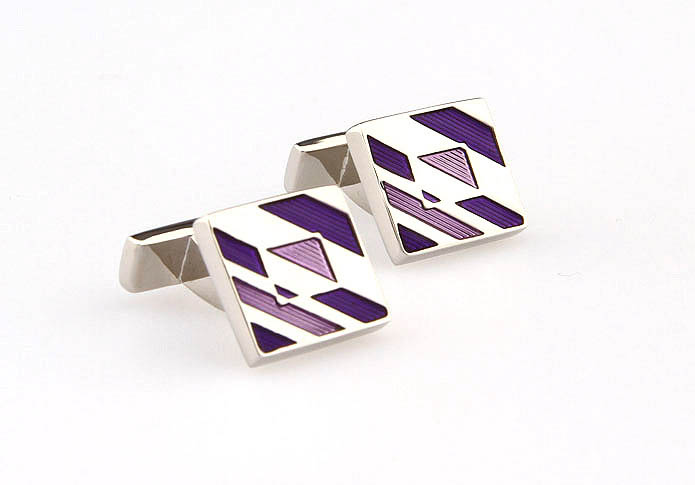  Purple Romantic Cufflinks Paint Cufflinks Wholesale & Customized  CL663356
