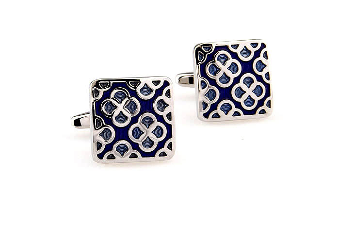 Pattern Cufflinks  Blue Elegant Cufflinks Paint Cufflinks Funny Wholesale & Customized  CL663378