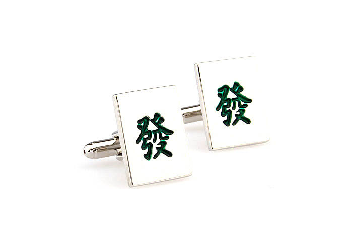 Chinese hair Cufflinks  Green Intimate Cufflinks Paint Cufflinks Symbol Wholesale & Customized  CL663409