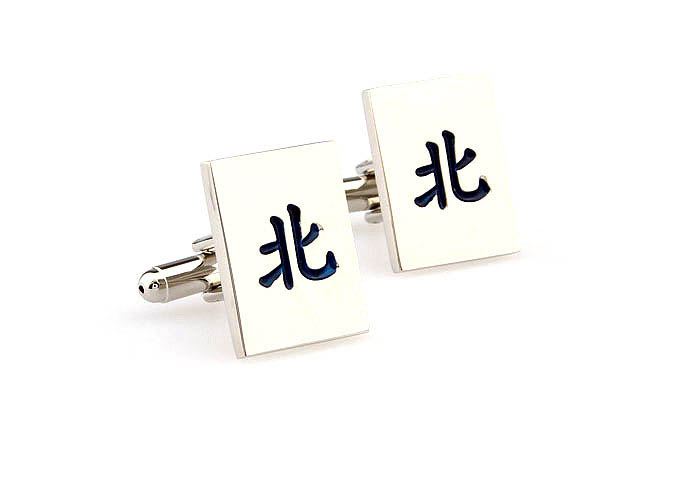 Chinese North Cufflinks  Blue Elegant Cufflinks Paint Cufflinks Symbol Wholesale & Customized  CL663413