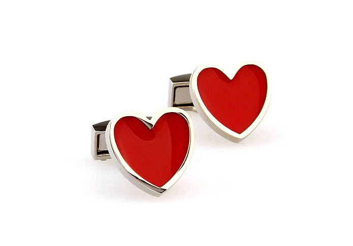 Eternal Heart Cufflinks  Red Festive Cufflinks Paint Cufflinks Recreation Wholesale & Customized  CL663501