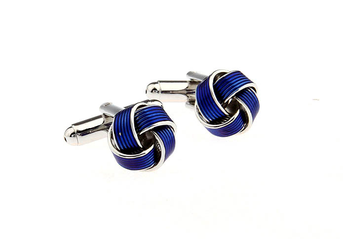  Blue Elegant Cufflinks Paint Cufflinks Knot Wholesale & Customized  CL663661