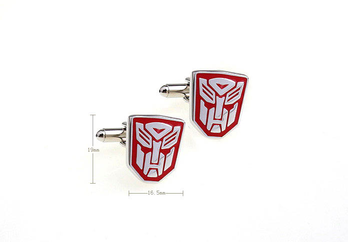 Red Transformers Cufflinks  Red Festive Cufflinks Paint Cufflinks Flags Wholesale & Customized  CL670951