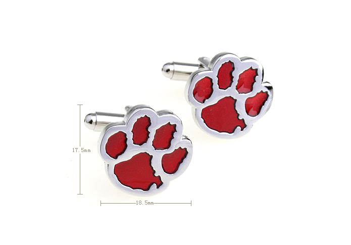 Bear's paw Cufflinks  Red Festive Cufflinks Paint Cufflinks Flags Wholesale & Customized  CL671000