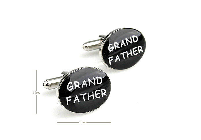 GRAND FATHER Cufflinks  Black Classic Cufflinks Paint Cufflinks Wedding Wholesale & Customized  CL671010