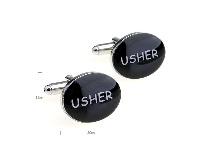 USHER Cufflinks  Black Classic Cufflinks Paint Cufflinks Wedding Wholesale & Customized  CL671013