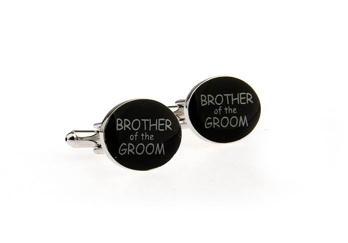 BROTHER OF THE GROOM Cufflinks  Black Classic Cufflinks Paint Cufflinks Wedding Wholesale & Customized  CL671017