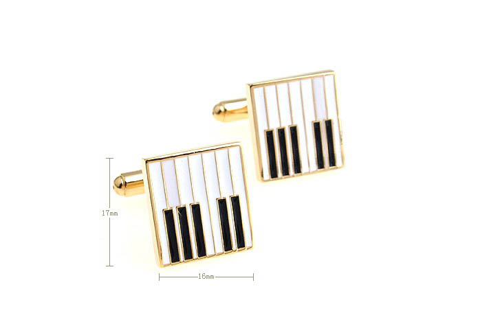 Piano keys Cufflinks  Gold Luxury Cufflinks Paint Cufflinks Music Wholesale & Customized  CL671024