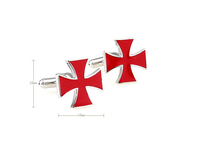 Cross Cufflinks  Red Festive Cufflinks Paint Cufflinks Religious and Zen Wholesale & Customized  CL671049