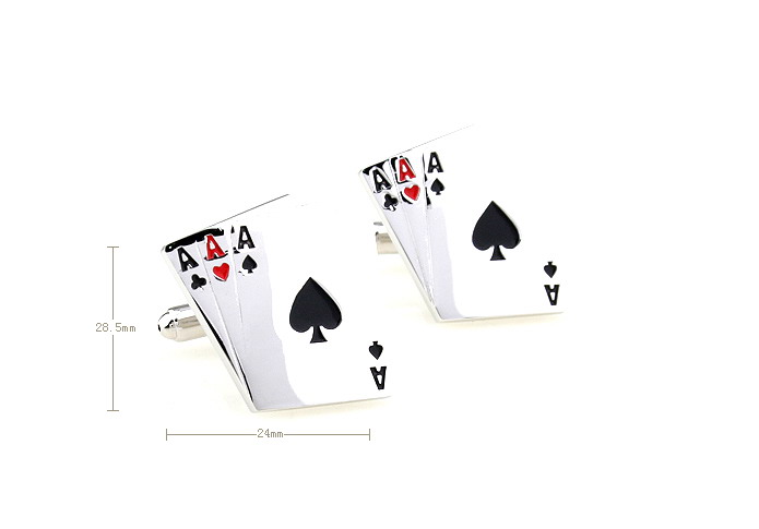 Poker 3A Cufflinks  Multi Color Fashion Cufflinks Paint Cufflinks Gambling Wholesale & Customized  CL671051