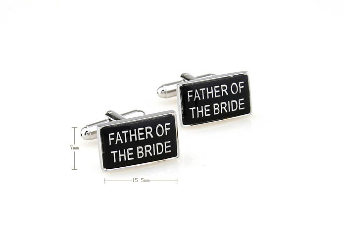 FATHER OF THE BRIDE Cufflinks  Black Classic Cufflinks Paint Cufflinks Wedding Wholesale & Customized  CL671075