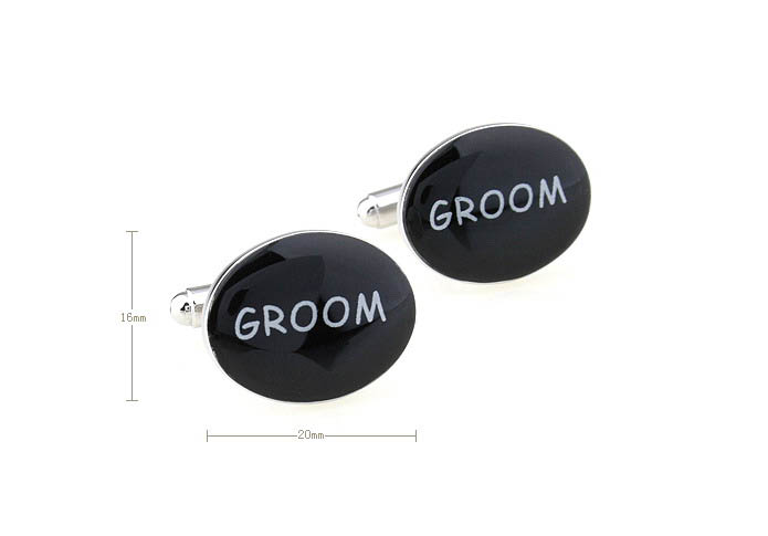 GROOM Cufflinks  Black Classic Cufflinks Paint Cufflinks Wedding Wholesale & Customized  CL671125