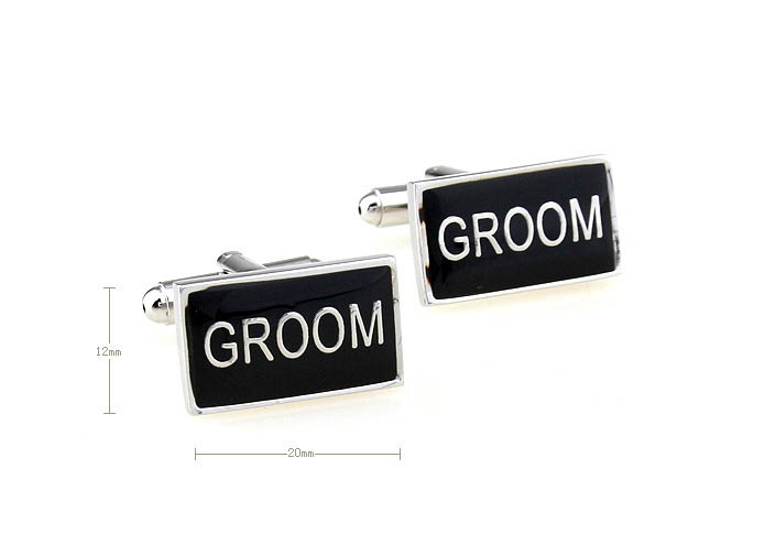 GROOM Cufflinks  Black Classic Cufflinks Paint Cufflinks Wedding Wholesale & Customized  CL671149